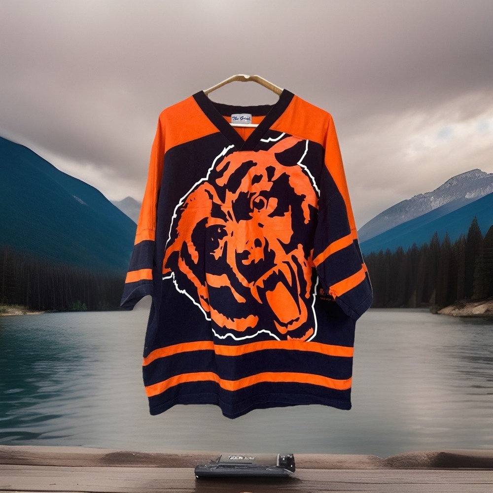1994 Chicago Bears NFL Shirt The Game Mens XL Orange Blue Vintage Tee
